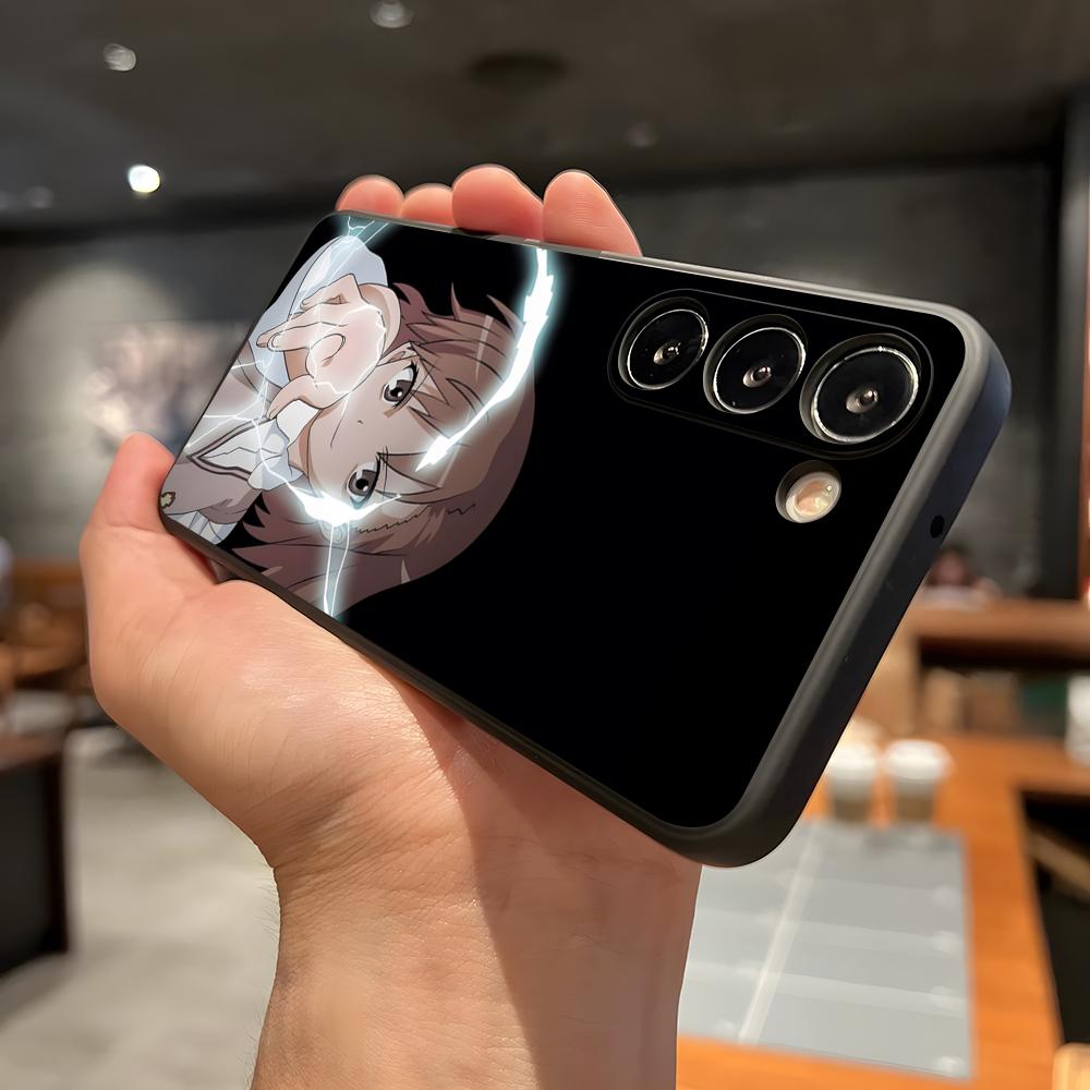 Научный Рельсотрон Мисака Микото Чехол для Телефона для Samsung A56 A36 A26 A16 A15 A25 A35 A55 A14 A34 A24 A54 Черный Мягкий Чехол