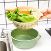 Утолщенная двойная круглая сливная корзина для мытья посуды Корзина для хранения на кухне Мытье овощей Мытье риса Корзина для мытья посуды