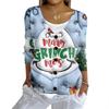 Women's Fashion Casual Knit Sweater Button-Up Christmas Print Cardigan Jacket