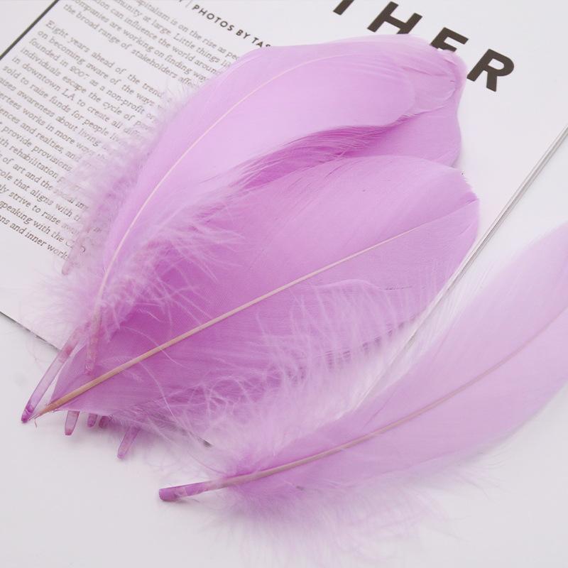 50Pcs Color Full Soft Big Floating Feather Goose Feather Diy Color Feather Headdress Craft Decorative Material