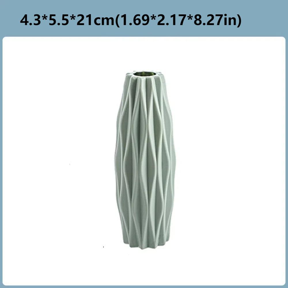 Creative Nordic Flower Vase Durable Flower Bottle Ins Plastic Flower Pot Home Decoration