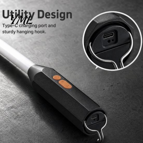 Cordless Led Light for Tight Spaces Flexible LED Flashlight Stick, Bendable Rechargeable Work with Adjustable Brightness, Outdoor Activity Portable