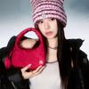 MLB [Karina PICK] Sporty Stitch Mini Hobo Bag NY Yankees (Black/Silver/Pink/Red)