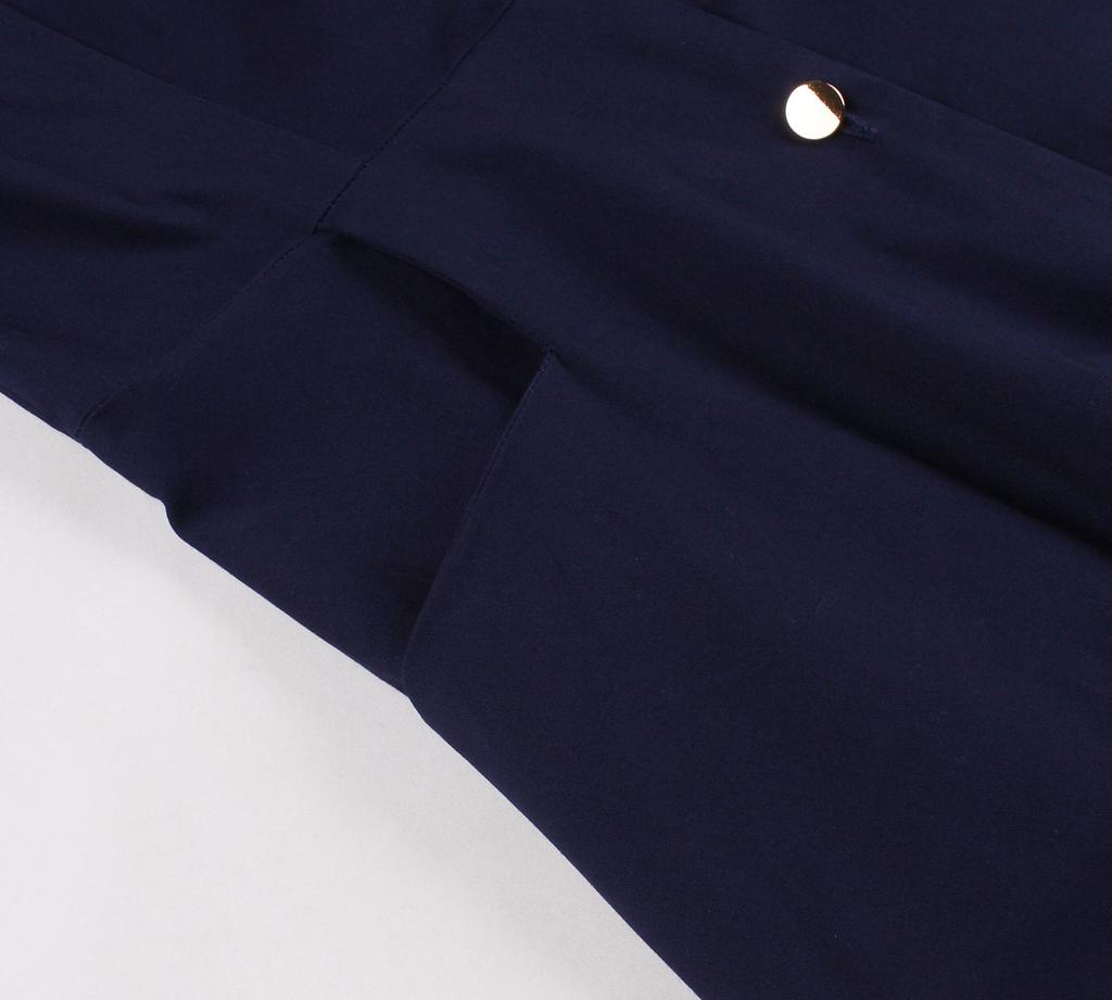 Европейское и американское женское ретро-платье с рукавом средней длины, отложным воротником, однотонное, с карманами