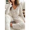 Special Knitted Fabric Printed Long Sleeve Pajama Set