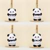 Plush Panda Keychain Pendant With Wearing A Gauze Skirt With A Bow Design