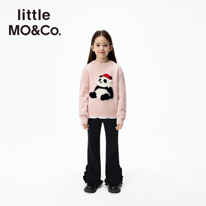 little MO&Co. Girls' Antibacterial Fleece Flare Pants