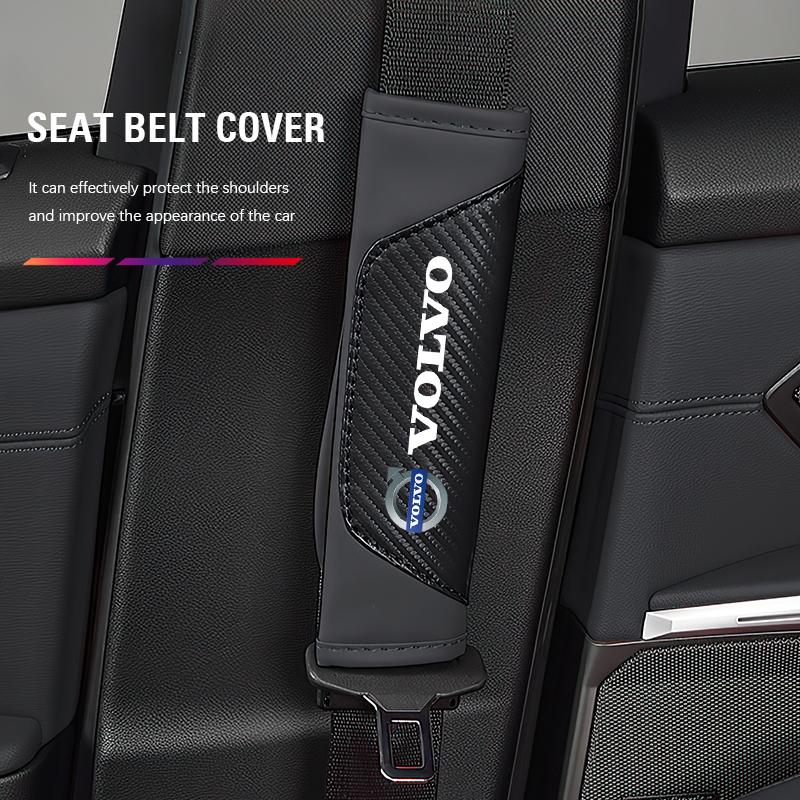 Car Safety Belt Cover Pads Auto Leather Shoulder Cushion Accessories For Volvo Xc60 Xc90 V40 V60 S60 V50 V90 S80 C40 XC40 V70 BY0 kyzm5