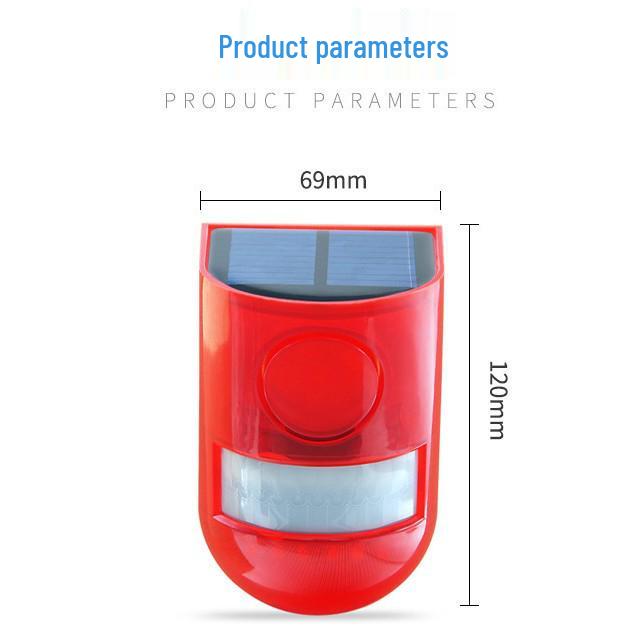 Солнечный сигнальный фонарь с датчиком движения человека для охраны фермы