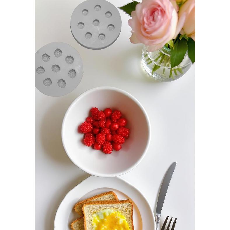 Fruit Shaped Silicone Molds, 3D Strawberry Orange Raspberry Blueberry Fondant Mold, Fruit Mold for Candy Jelly Cake Decor Soap Resin DIY Baking Tool