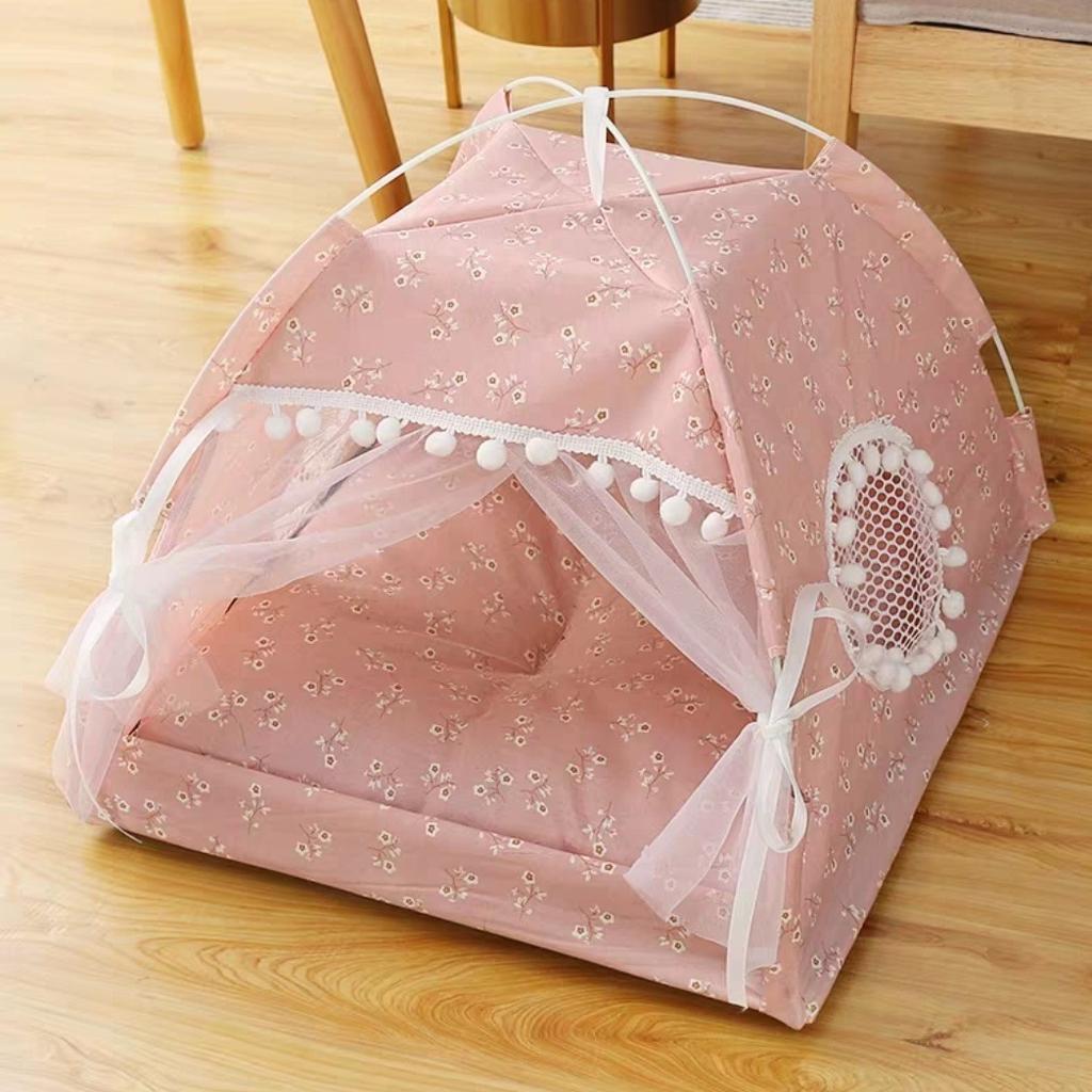 Sweet Princess Cat Bed, Foldable Tent, Dog House, Kitten Basket Beds, Cute Cat Houses, Home Cushion, Pet Kennel Products