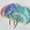 Bamboo Rattan Fan Natural Hand Fan Art Craft Straw Woven Fans  Bedroom