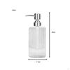 Clear Glass Soap Dispenser Empty 420ml Lotion Bottle Pump Container for Home Laundry