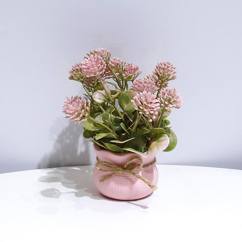 1/4 шт. Имитация горшечных растений Милый дизайн фаленопсиса Офисный декор Розовая тема Подарок Мини-вечеринка 13 см