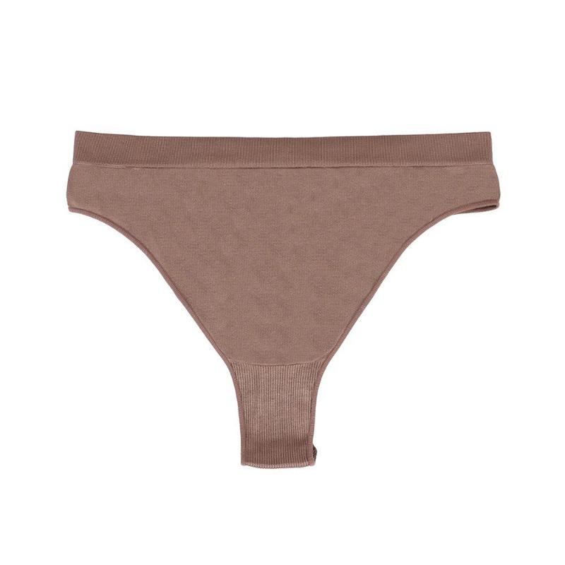Seamless Underwear Women Solid Color Sexy Thong High-waisted Underwear for Women
