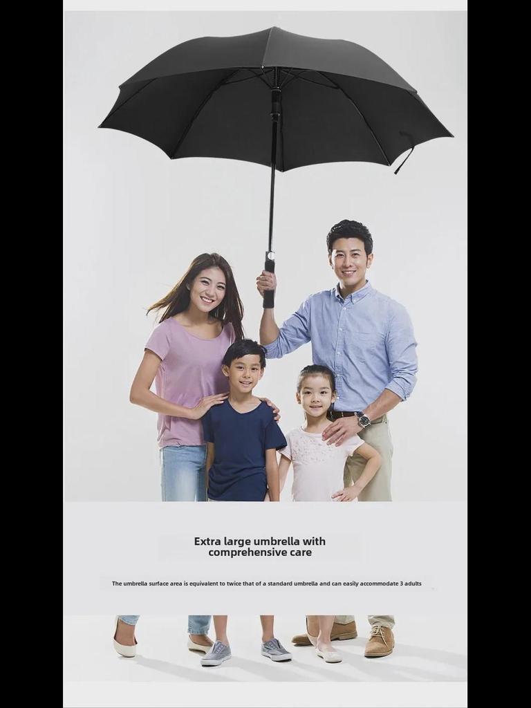 Мужской большой прочный зонт для гольфа с длинной ручкой и логотипом