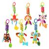Baby Hanging Rattle with Teether Crib Decoration Plush Animal Toy Hanging Wind Chime for Stroller Accessories