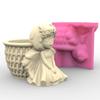 Flower  Silicone Mold 3D Girl Concrete Candlestick Resin Mould  Succulent Planter Molds Craft Art Decoration