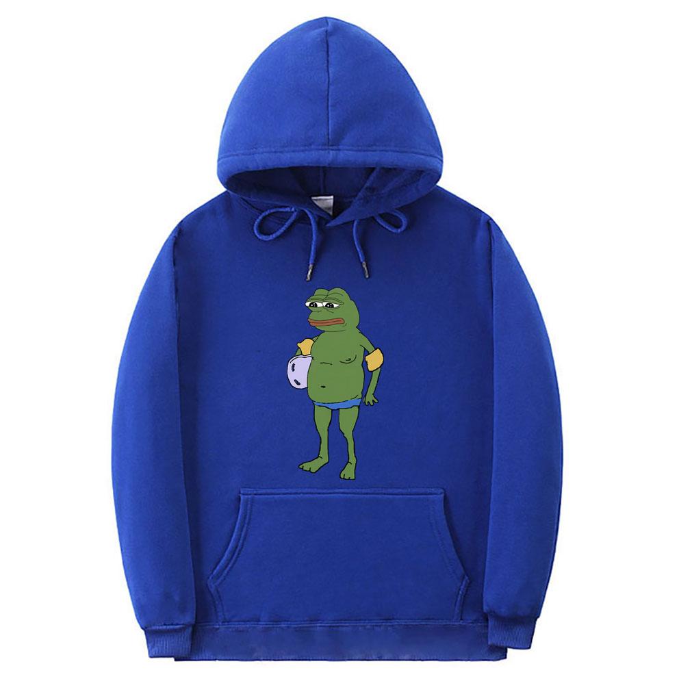 Забавная лягушка Пепе, шорты для плавания, толстовка с рисунком, унисекс, женская повседневная свободная толстовка с капюшоном, мужские флисовые хлопковые толстовки большого размера