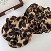 New Retro Leopard Print Double Layer Large Hair Scrunchies Headband Woman Fashion Elegant Hairband Female Tie Ponytail Hair Rope