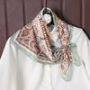 New Luxury Design Square Silk Scarf Women 70*70cm Bandana Soft Hair Band Wrap Hijab Neckerchief Hairband Headband Foulard