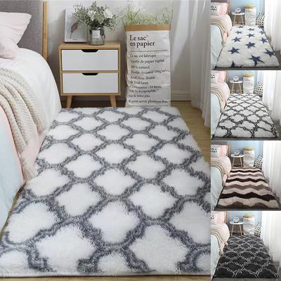 Современный ковер для гостиной, мягкий лохматый ковер, прикроватные коврики для спальни, пушистые мягкие бархатные плюшевые коврики, подушка для балкона