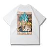 Dragon Ball Goku Shortsleeved Tshirt Unisex Large Size Loose Trendy Brand Summer Pure Cotton Unisex Parentchild Clothing