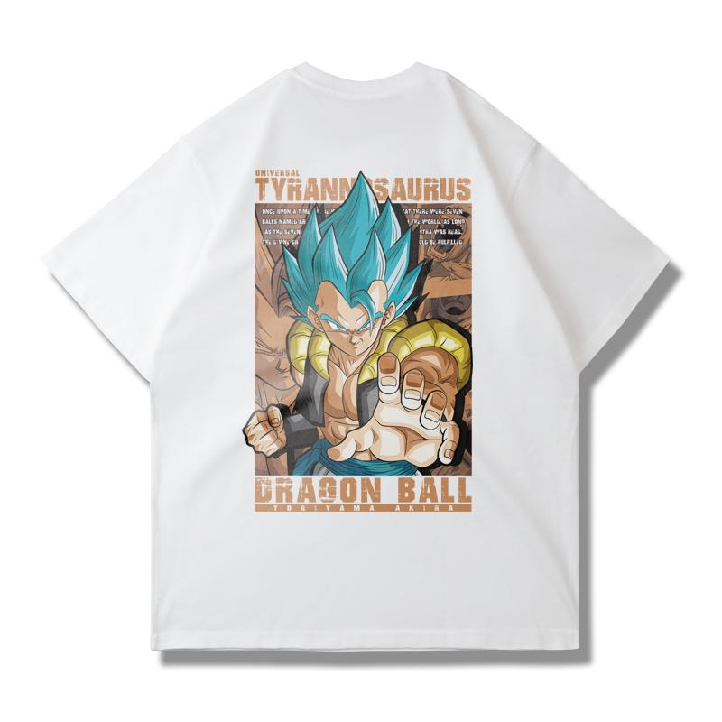 Dragon Ball Goku Shortsleeved Tshirt Unisex Large Size Loose Trendy Brand Summer Pure Cotton Unisex Parentchild Clothing