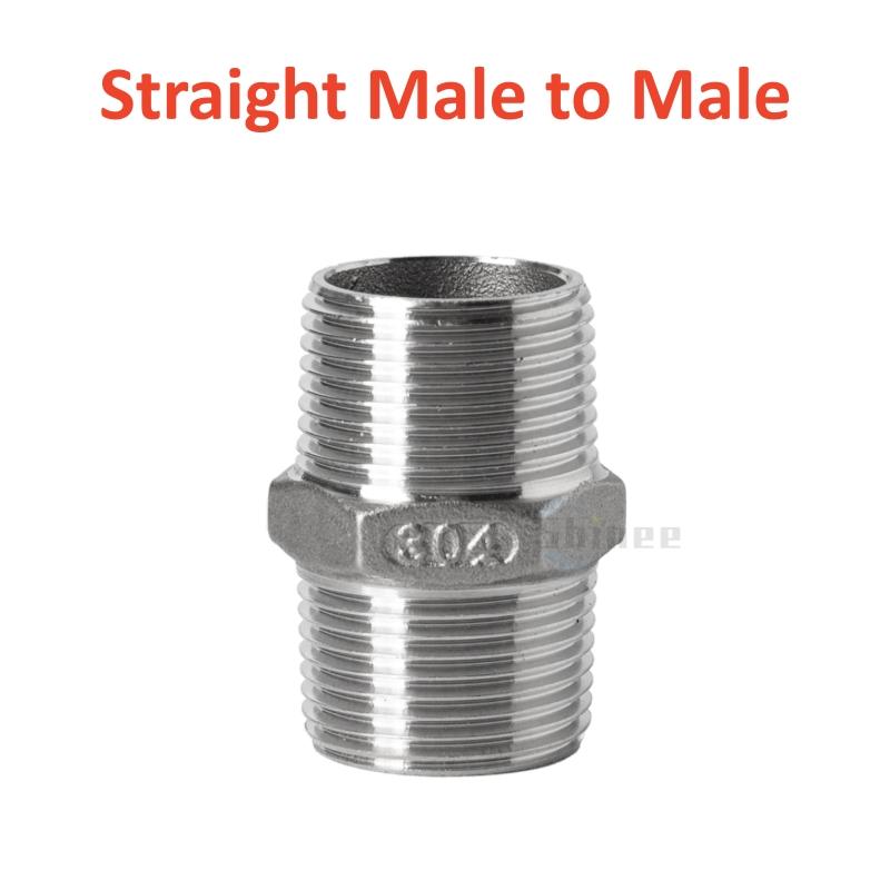 1/8” 1/4" 3/8" 1/2" 3/4" 1" 2" 4" BSP Нержавеющая сталь 304 Равнопроходной фитинг с наружной/внутренней резьбой Редуктор Британский соединитель для водопроводных труб