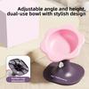Creative Pet High Footed Bowl Adjustable Height Angle Non-Slip Cat Food Water Bowl Cartoon Cute Pet Water Feeder Container