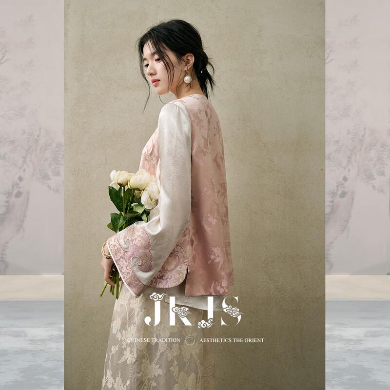 Жилет JK&JS Shuyingchen из вискозного жаккарда в новокитайском стиле