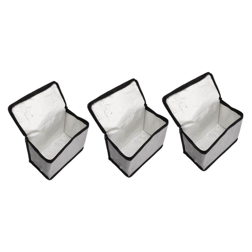 3 шт. Сумка для литиевых аккумуляторов на молнии, портативный огнеупорный взрывозащищенный чехол для хранения аккумуляторов