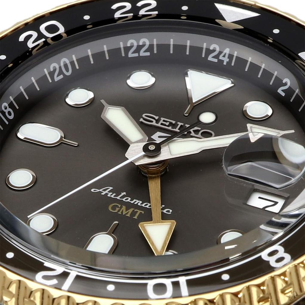 SEIKO 5 SPORTS SKX Sports Style GMT Model Automatic Mechanical Watch Seiko Five Sports Made In Japan SSK021 Gold Bezel Overseas Model [Seiko] Men's