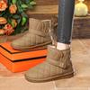 Short Snow Boots Women's Winter New Velvet Thickened Short Boots Versatile Non-slip Waterproof Warm Cotton Shoes