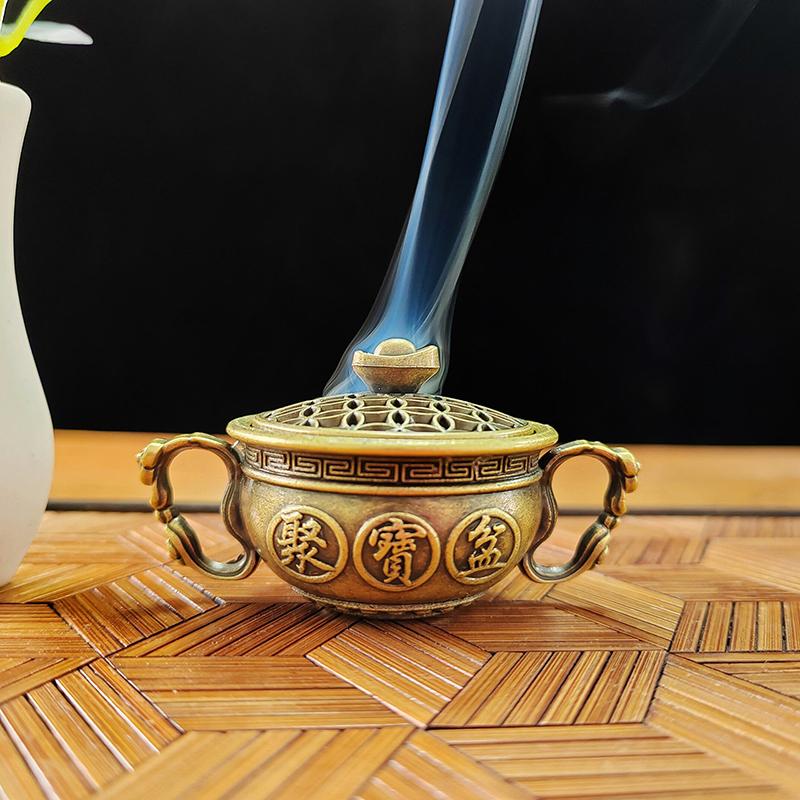 Buddhist Utensils Incense Burner Incense Censer Alloy Sandalwood House Furnishings Home Office Decoration