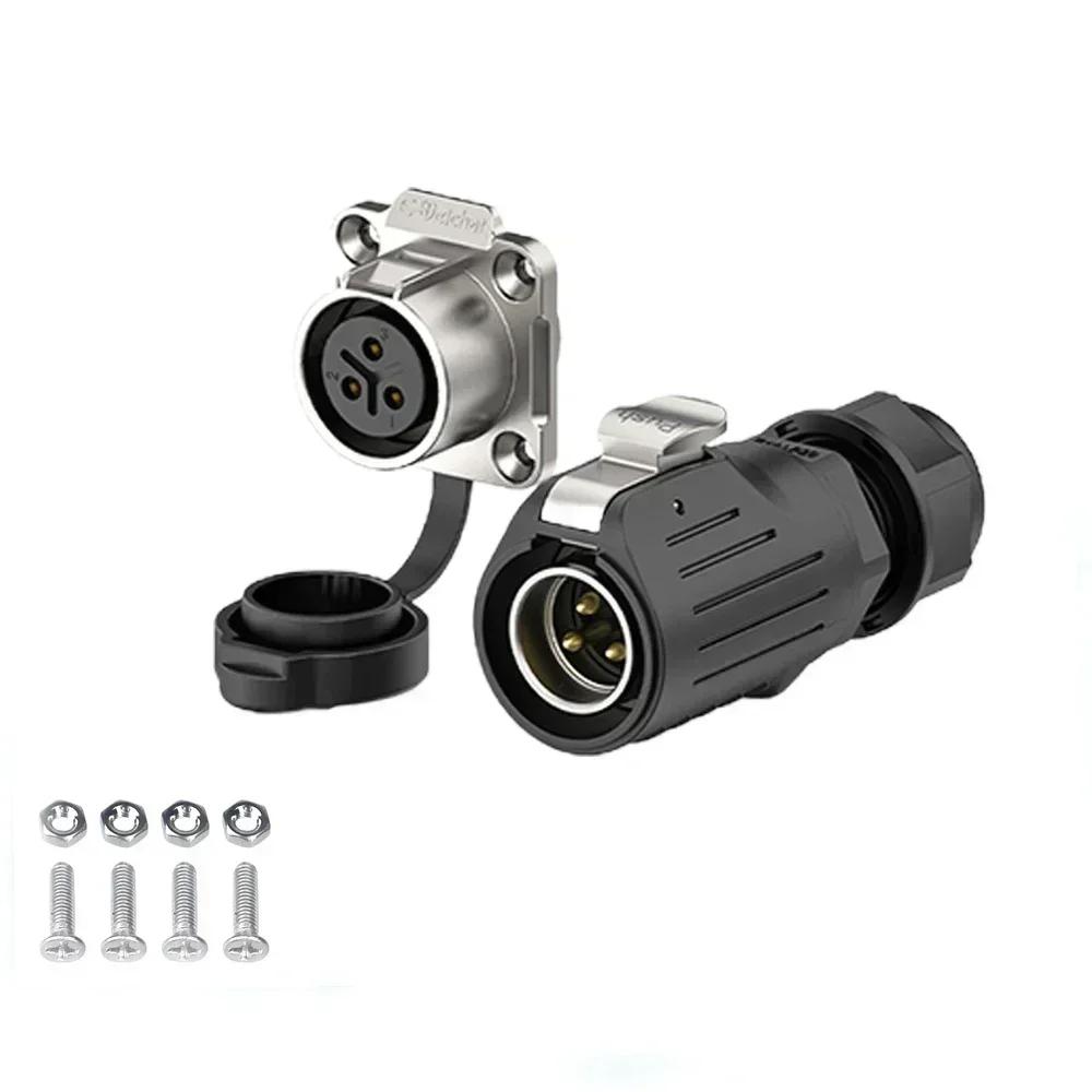 EW-LP20 Waterproof M20 Power Aviation Connector 2 3 4 5 7 9 12 Pin Plug Socket Panel Adapter Industry Signal Rransceiver Radio
