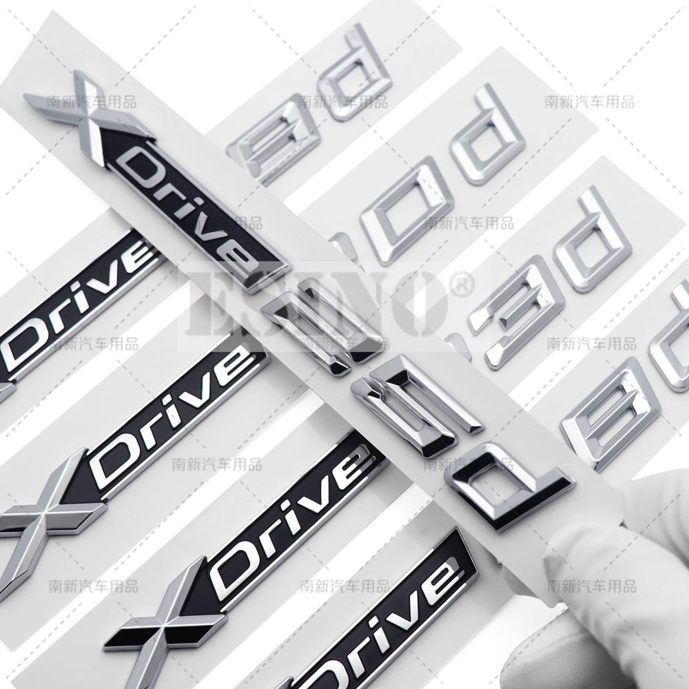 3D ABS Rear Trunk Emblem X Drive 20d 25d 28d 30d 35d 40d 45d 50d 55d Car Badge Body Adhesive Emblem for BMW X3 X5 X6 XN9