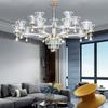 Люстра для гостиной, современный простой атмосферный светильник, роскошный умный хрустальный светильник