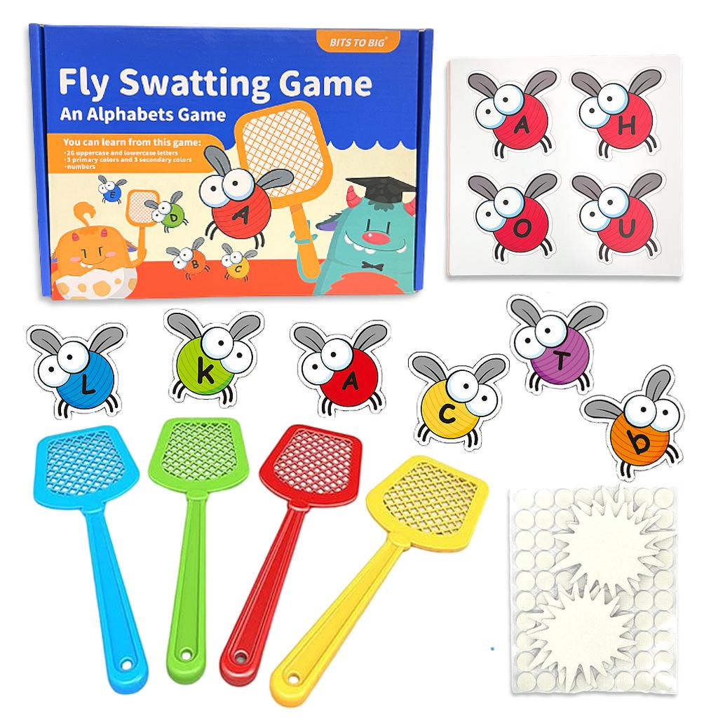 Educational Alphabet & Color Recognition Toy: Swat ABC Board Game for Kindergarten & Preschoolers,Uppercase & Lowercase Learning