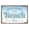 Летний пляжный декор Винтажные металлические жестяные таблички Табличка Металлическая пластина Ретро постеры Настенный декор Морской