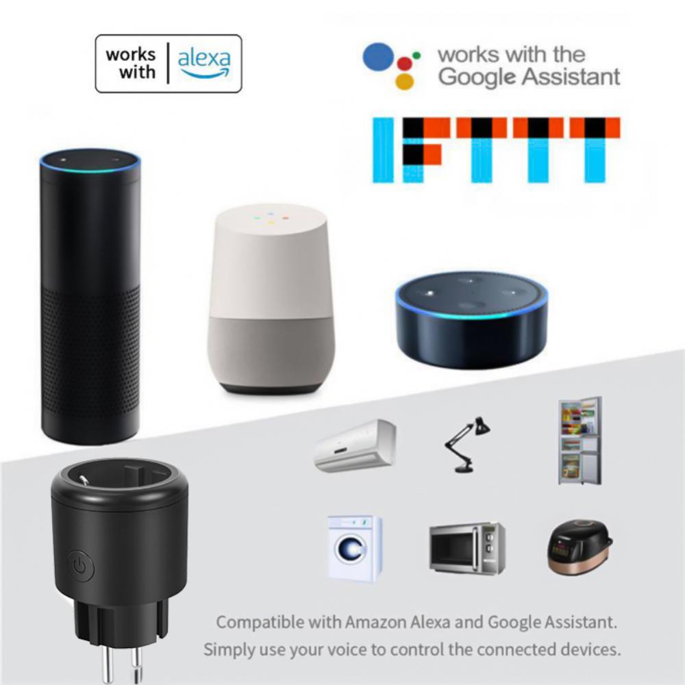 Corui Tuya Wi-Fi умная розетка европейского стандарта 16a умный таймер монитор питание приложение Smart Life беспроводная удаленная работа с Alexa Google Home
