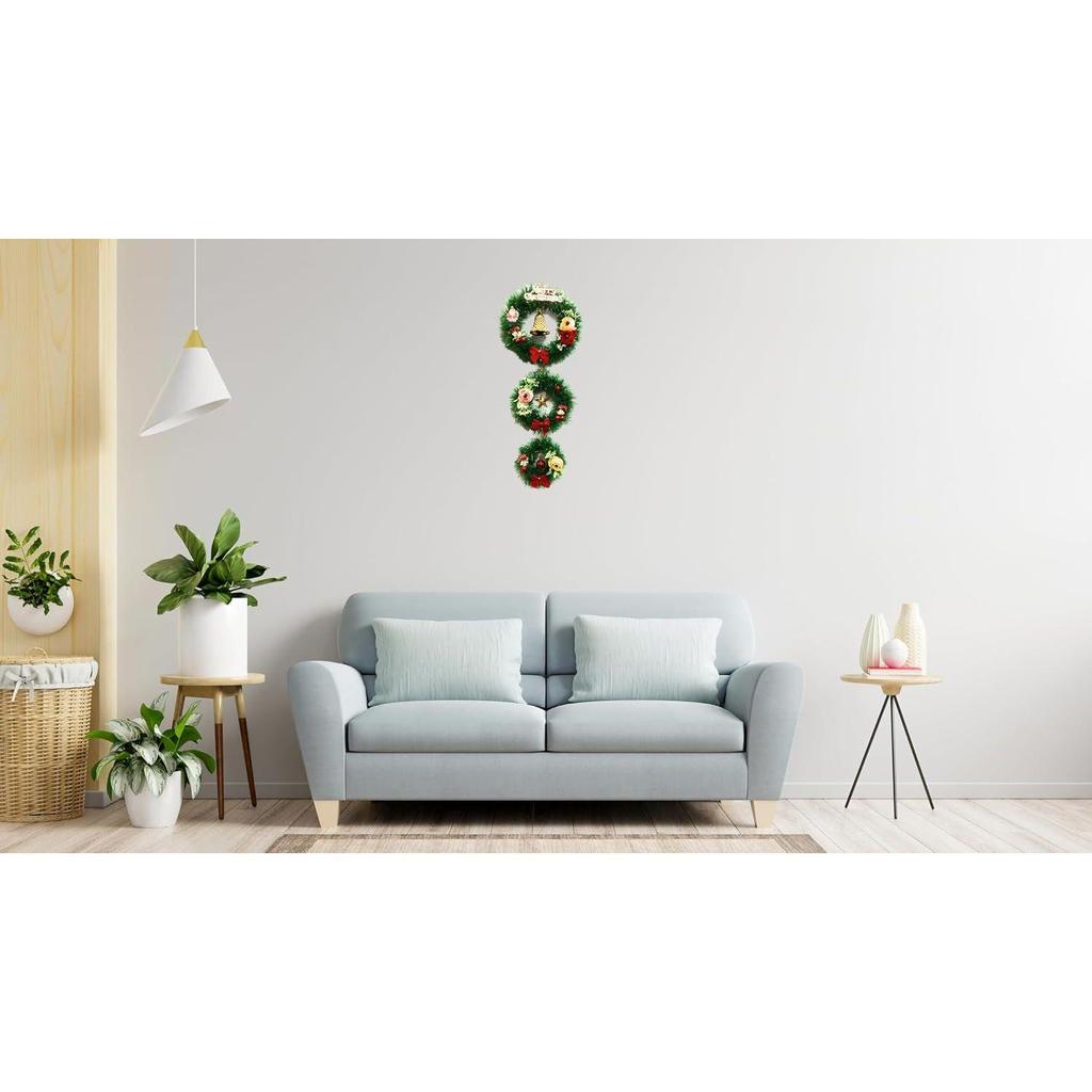 Дизайнерский рождественский венок -, ширина 8 дюймов, длина 21 дюйм- (Зеленая сосна, 1 шт.)