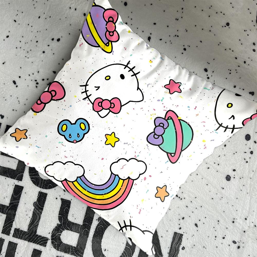 Праздничные Кавайные H-Hello Cats Наволочка 40*40 Подушки для Сна Декоративные Домашние Украшения Спальня Декоративные Наволочки