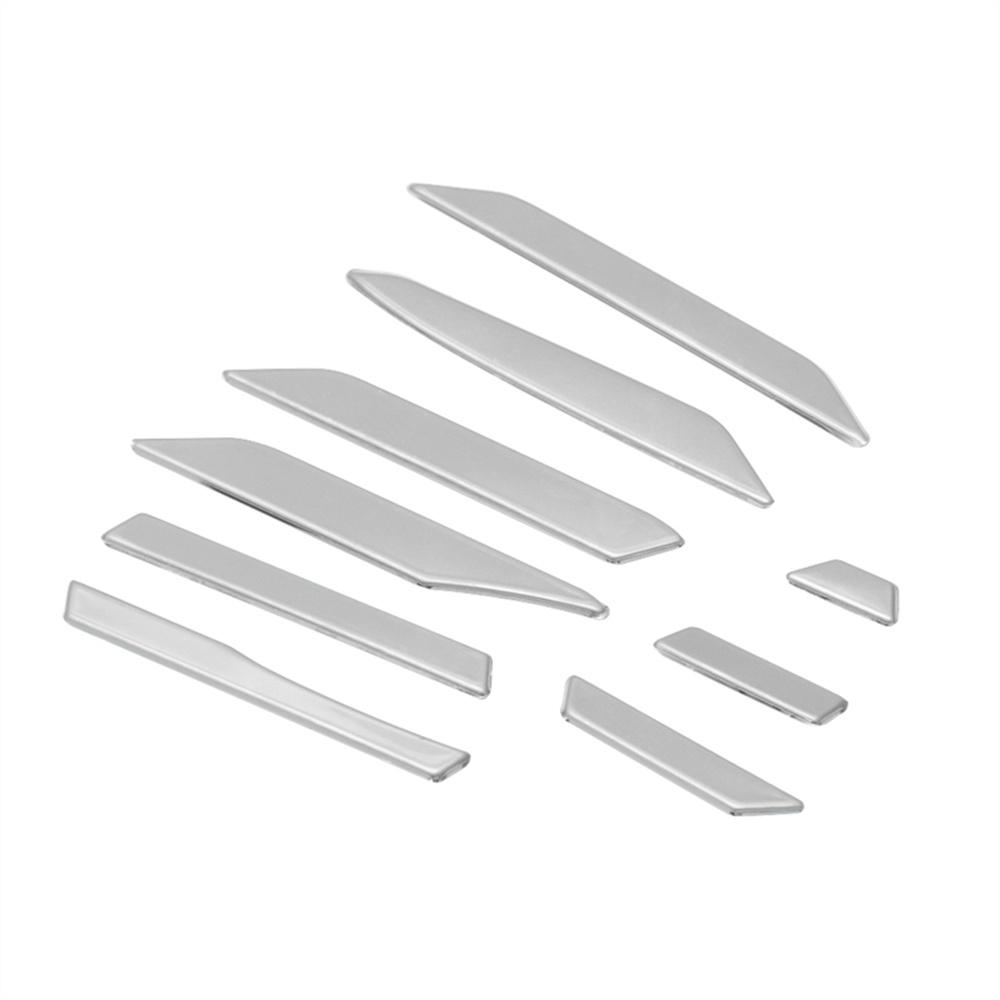 Наклейка-декор сетки переднего бампера из нержавеющей стали для Toyota RAV4 2020-2021