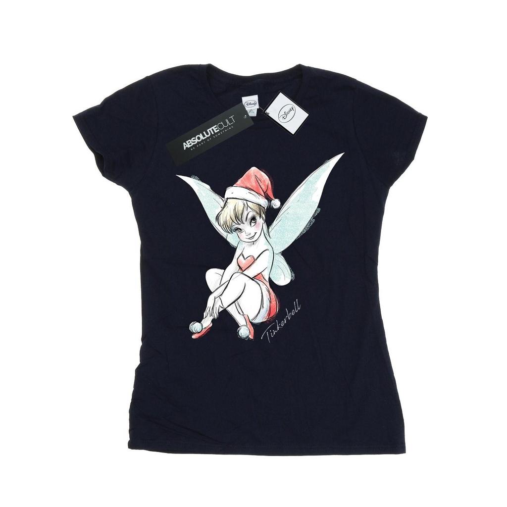 Disney Womens/Ladies Tinkerbell Christmas Fairy Cotton T-Shirt