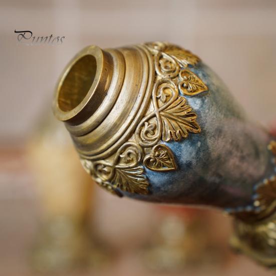 Европейская винтажная резная ваза для цветов из смолы, держатель для цветочных растений, контейнер для домашнего офиса, центральный элемент, декоративная ваза, орнамент