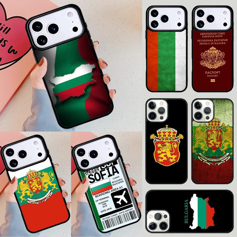 Чехол для телефона с картой и флагом Болгарии для iPhone 17 Air 14 15 13 12 Max Чехол для Apple 14 15 16 16e 11 Pro Max Plus Coque