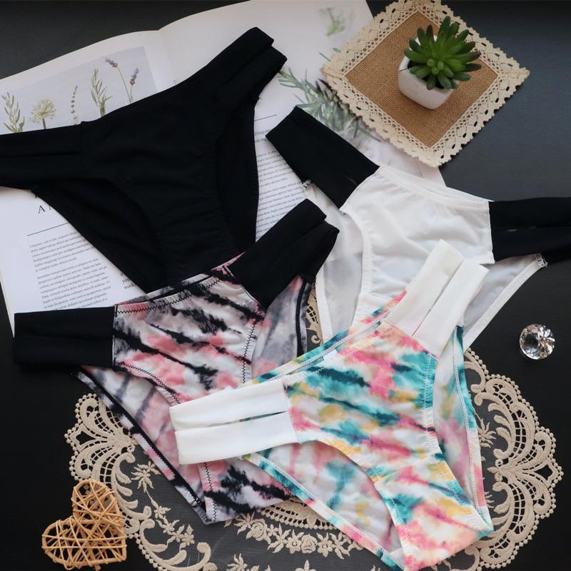 Plus-size Sexy Underwear Low-rise Women's Panties Women's Ice Silk Slim Belt Comfortable Briefs for Women