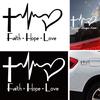 Вера Надежда Любовь Виниловая Автомобильная Наклейка Мультфильм Иисус Христианская Религиозная Библия Символ