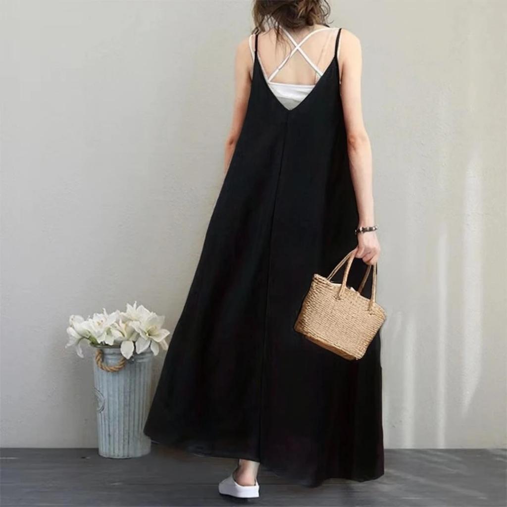 РейЛуана Майка Длинное Однотонное Свободного Кроя Женское А-силуэтное Платье, Длина, Подчеркивающее Фигуру, Для Беременных, Стройнящее, Весна, Лето, Осень, Популярное, Милое,